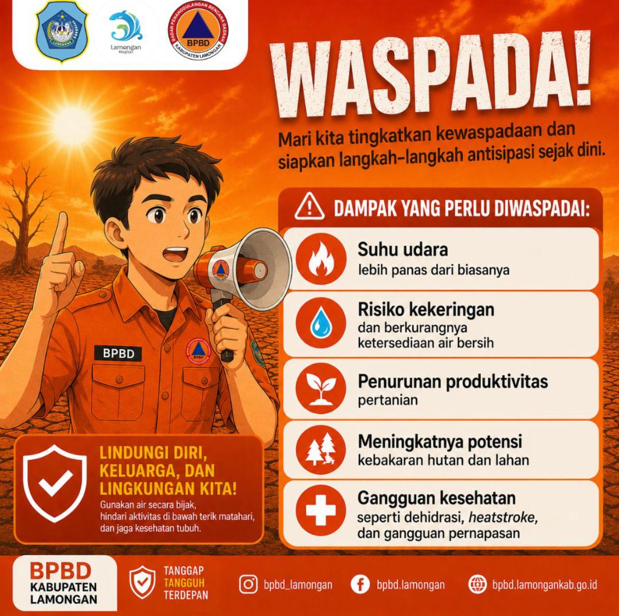 Foto: Peringatan BPBD Kabupaten Lamongan