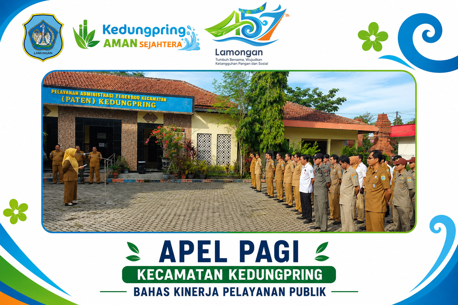 Foto: Apel Pagi Kecamatan Kedungpring Bahas Kinerja Pelayanan Publik