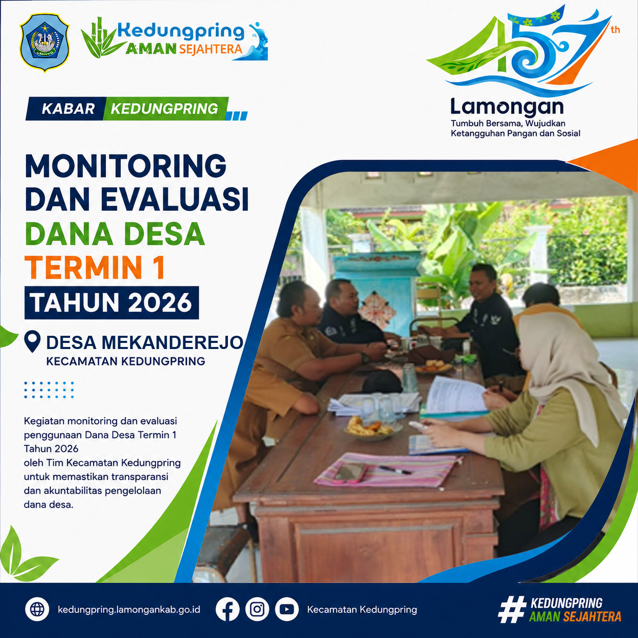 Foto: Monitoring dan Evaluasi Dana Desa Termin I Tahun 2026 di Desa Mekanderejo
