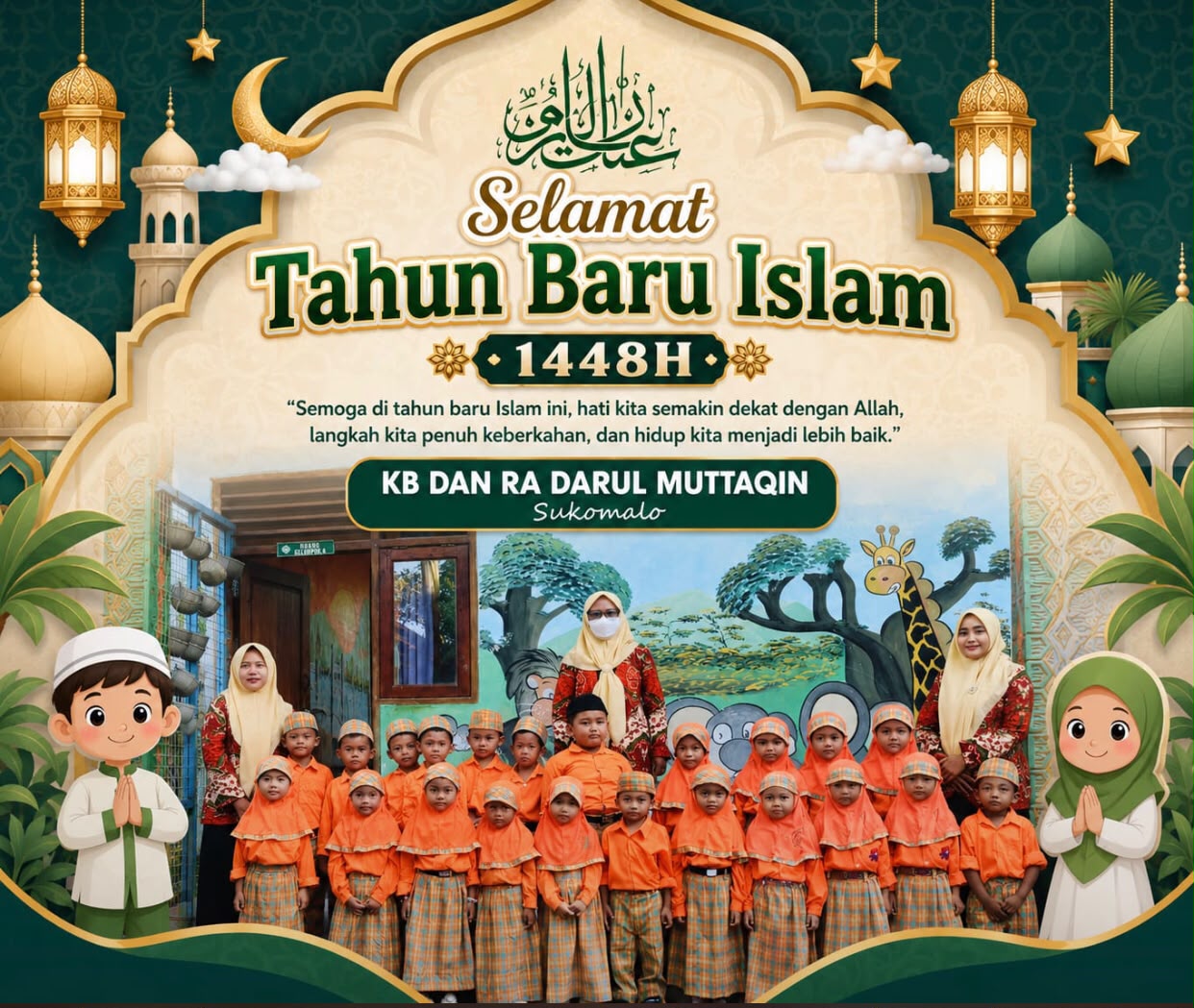 Foto: Selamat Tahun Baru Islam 1 Muharram 1448 H dari KB dan RA Darul Muttaqin