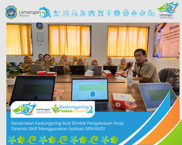 Foto: Kecamatan Kedungpring Ikuti Bimtek Pengelolaan Arsip Dinamis Aktif Menggunakan Aplikasi SRIKANDI