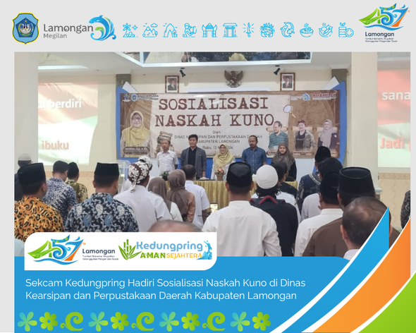 Foto: Sekcam Kedungpring Hadiri Sosialisasi Naskah Kuno di Dinas Kearsipan dan Perpustakaan Daerah Kabupaten Lamongan