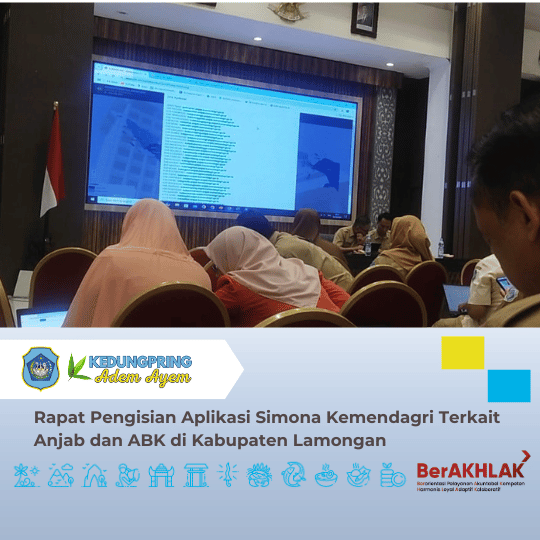 Rapat Pengisian Aplikasi Simona Kemendagri Terkait Anjab dan ABK di Kabupaten Lamongan