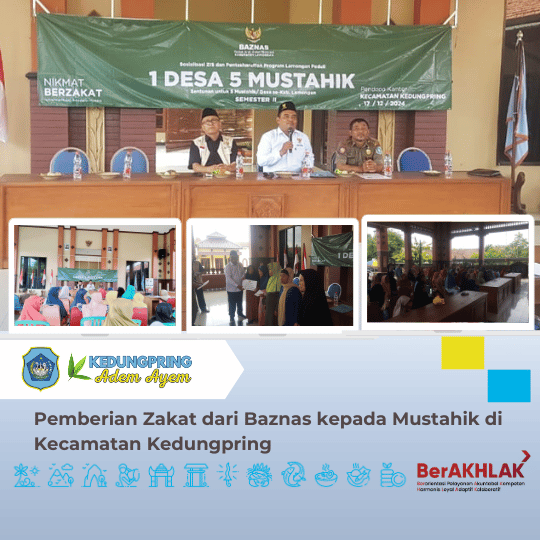 Pemberian Zakat dari Baznas kepada Mustahik di Kecamatan Kedungpring