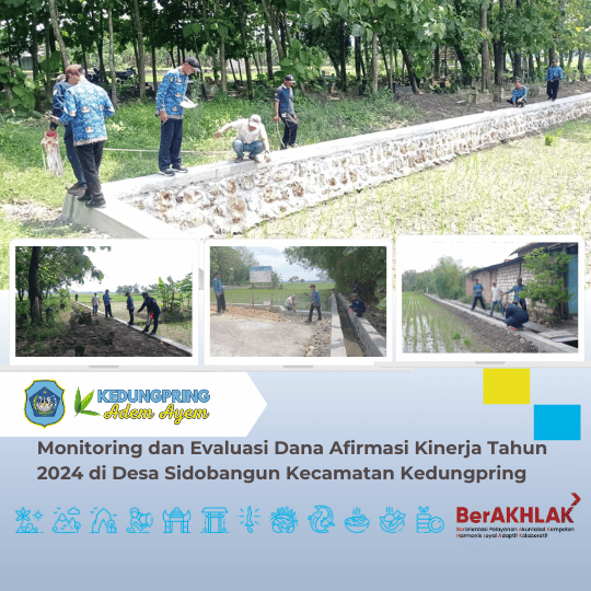 Monitoring dan Evaluasi Dana Afirmasi Kinerja Tahun 2024 di Desa Sidobangun Kecamatan Kedungpring