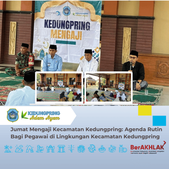 Agenda Rutin Jumat Mengaji Kecamatan Kedungpring Gelar Kegiatan di Pendopo Kecamatan Kedungpring