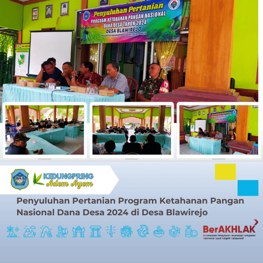 Penyuluhan Pertanian Program Ketahanan Pangan Nasional Dana Desa 2024 di Desa Blawirejo
