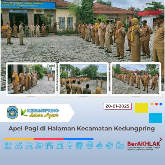 Apel Pagi di Halaman Kecamatan Kedungpring