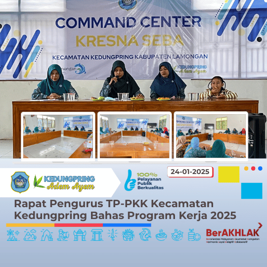 Rapat Pengurus TP-PKK Kecamatan Kedungpring Bahas Program Kerja 2025