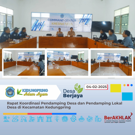 Rapat Koordinasi Pendamping Desa dan Pendamping Lokal Desa di Kecamatan Kedungpring