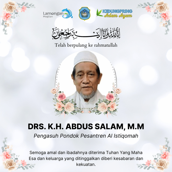 Ucapan Belasungkawa dari Camat Kedungpring atas Wafatnya Drs. KH Abdrus Salam, MM