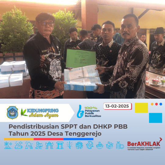 Pendistribusian SPPT dan DHKP PBB  Tahun 2025 Desa Tenggerejo