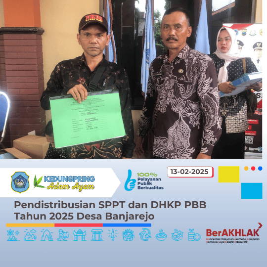 Pendistribusian SPPT dan DHKP PBB  Tahun 2025 Desa Banjarejo