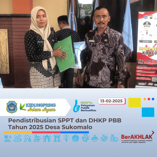 Pendistribusian SPPT dan DHKP PBB  Tahun 2025 Desa Sukomalo