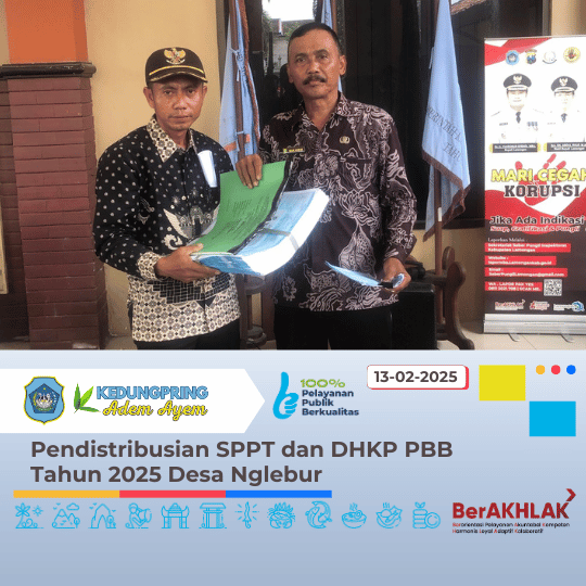 Pendistribusian SPPT dan DHKP PBB  Tahun 2025 Desa Nglebur