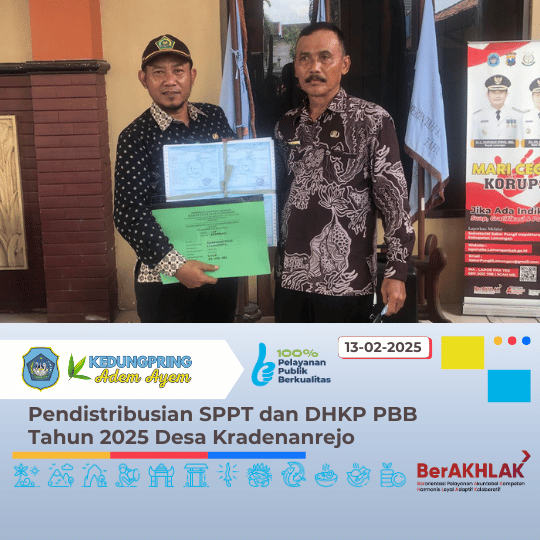Pendistribusian SPPT dan DHKP PBB  Tahun 2025 Desa Kradenanrejo
