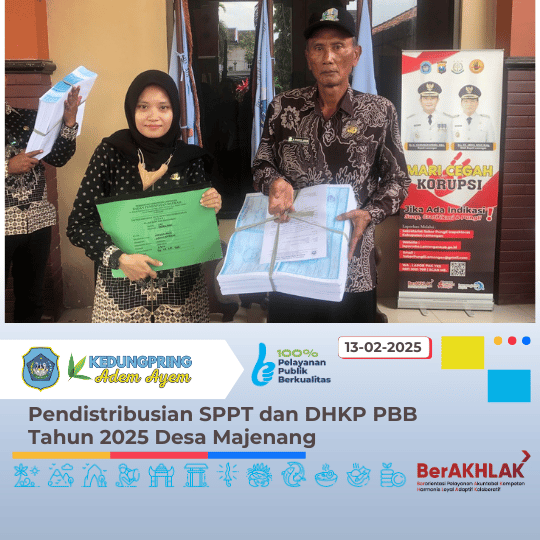 Pendistribusian SPPT dan DHKP PBB  Tahun 2025 Desa Majenang