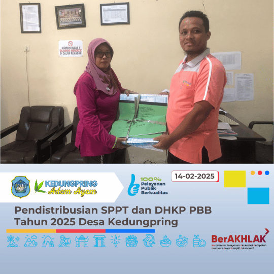 Pendistribusian SPPT dan DHKP PBB  Tahun 2025 Desa Kedungpring