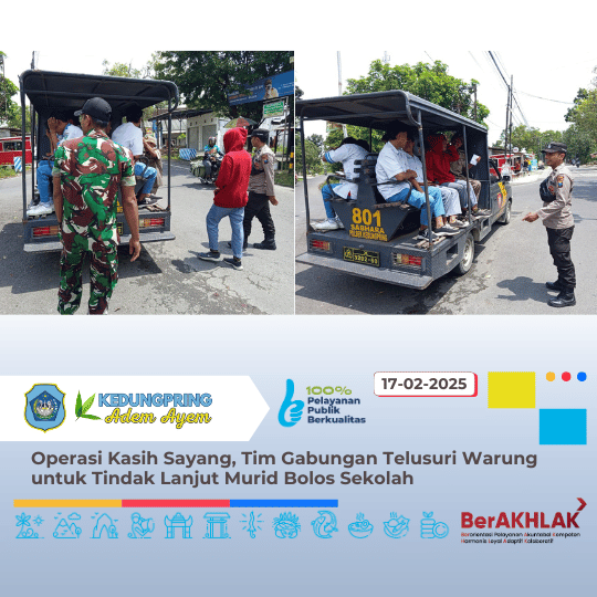 Operasi Kasih Sayang, Tim Gabungan Telusuri Warung untuk Tindak Lanjut Murid Bolos Sekolah
