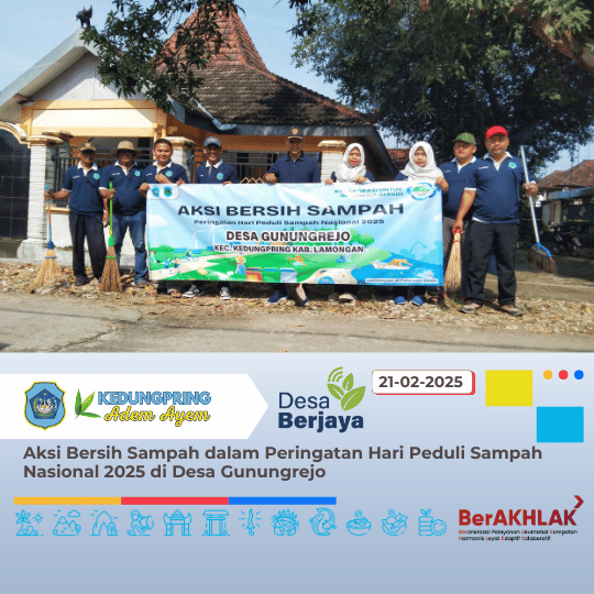 Aksi Bersih Sampah dalam Peringatan Hari Peduli Sampah Nasional 2025 di Desa Gunungrejo