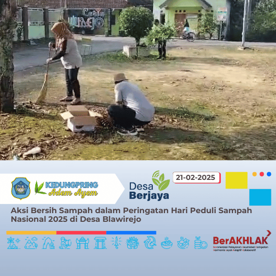 Aksi Bersih Sampah Peringatan Hari Peduli Sampah Nasional 2025 di Desa Blawirejo