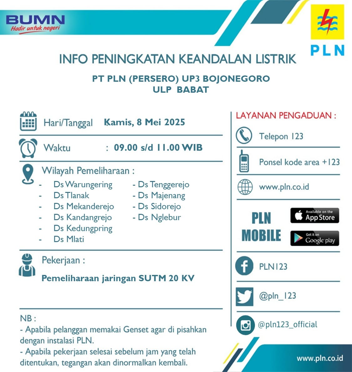 Info Peningkatan Keandalan Listrik