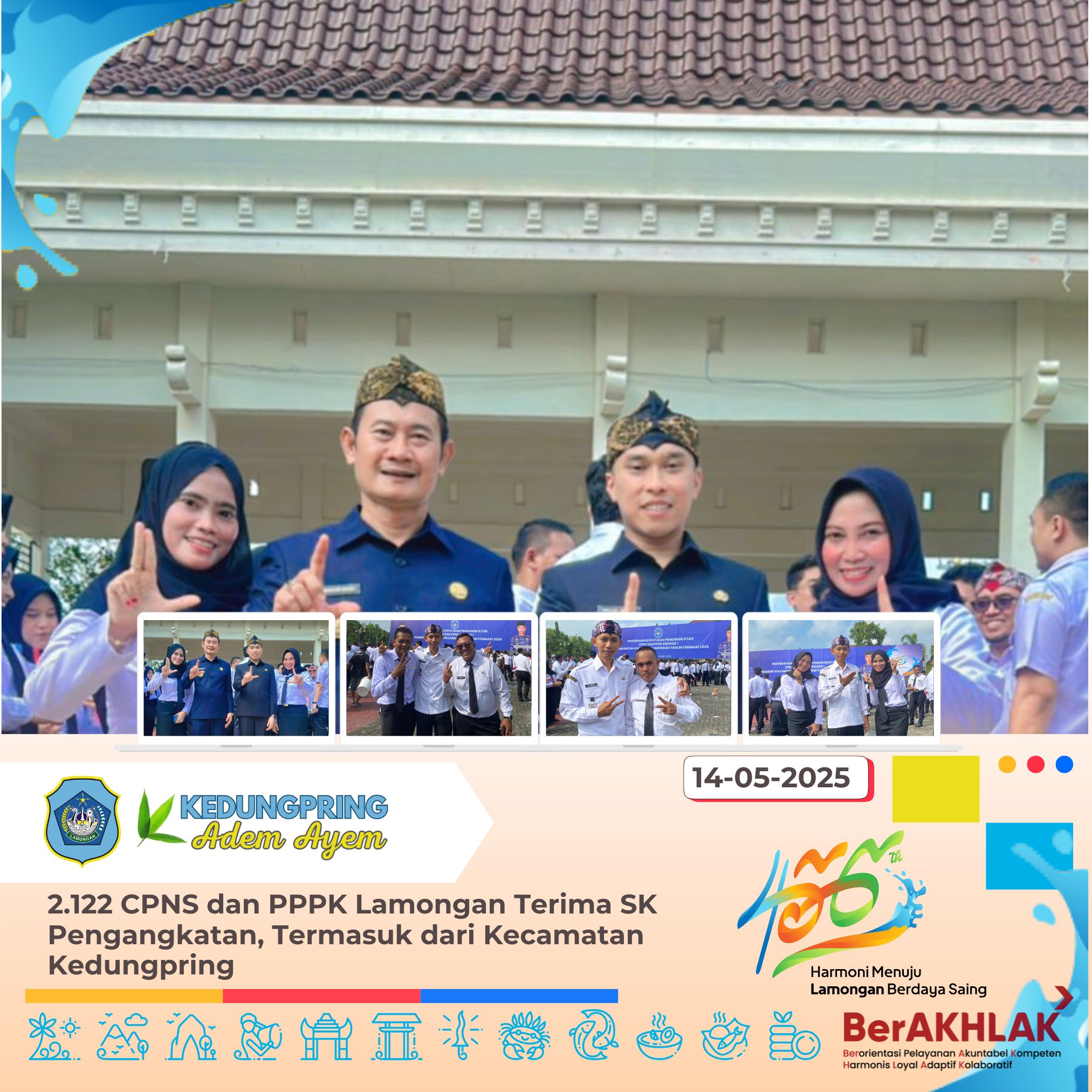 2.122 CPNS dan PPPK Lamongan Terima SK Pengangkatan, Termasuk dari Kecamatan Kedungpring