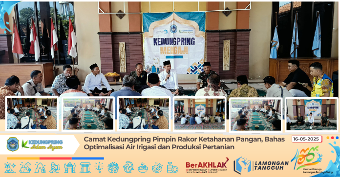 Camat Kedungpring Pimpin Rakor Ketahanan Pangan, Bahas Optimalisasi Air Irigasi dan Produksi Pertanian