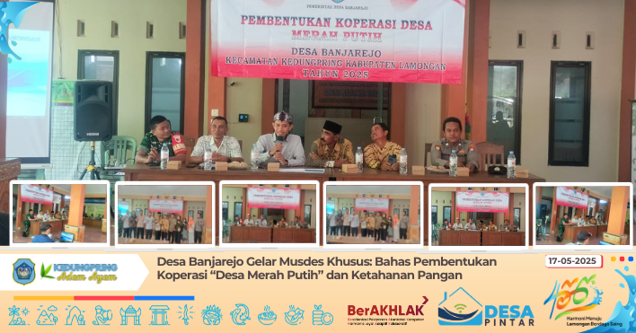 Desa Banjarejo Gelar Musdes Khusus: Bahas Pembentukan Koperasi “Desa Merah Putih” dan Ketahanan Pangan