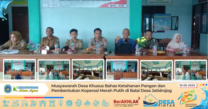Musyawarah Desa Khusus Bahas Ketahanan Pangan dan Pembentukan Koperasi Merah Putih di Balai Desa Jatidrojog