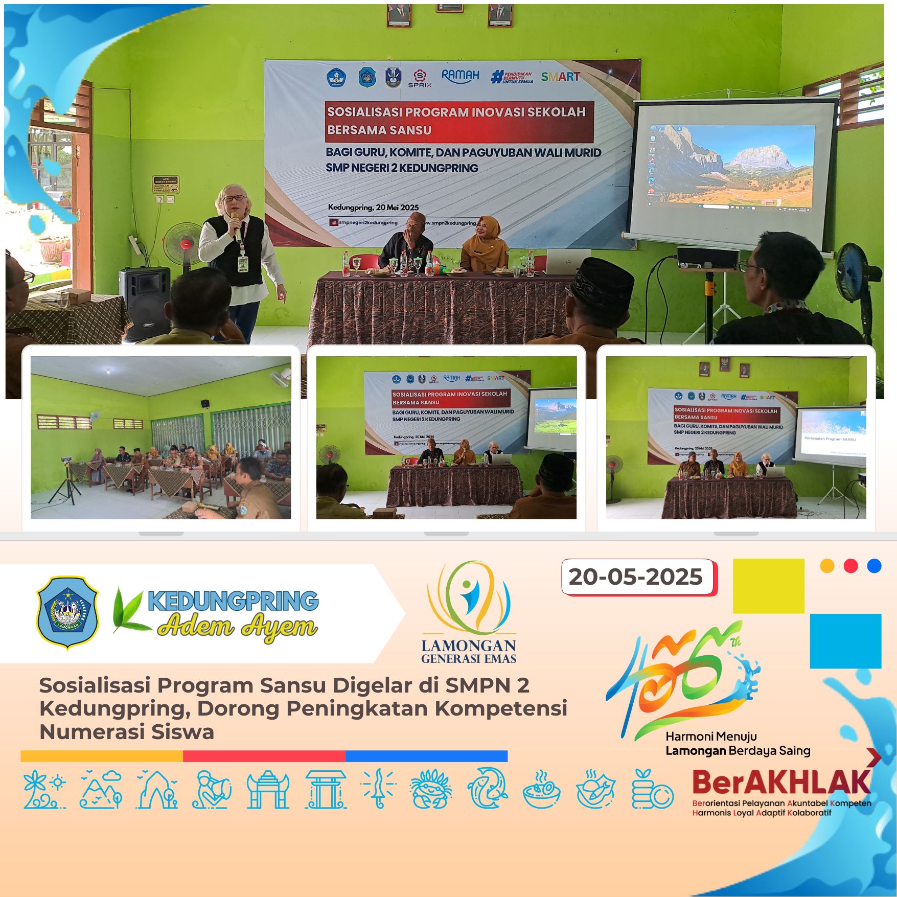 Sosialisasi Program Sansu Digelar di SMPN 2 Kedungpring, Dorong Peningkatan Kompetensi Numerasi S...
