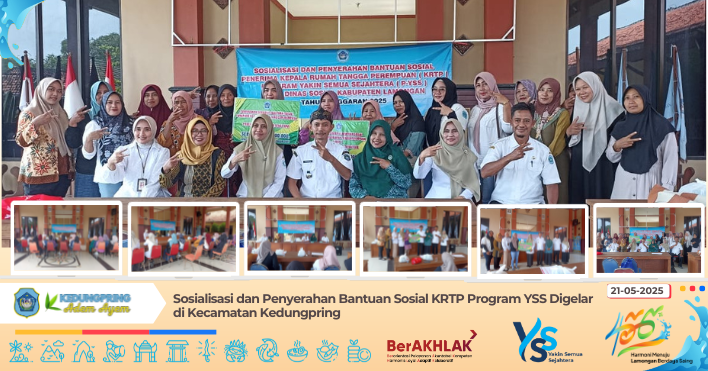 Sosialisasi dan Penyerahan Bantuan Sosial KRTP Program YSS Digelar di Kecamatan Kedungpring