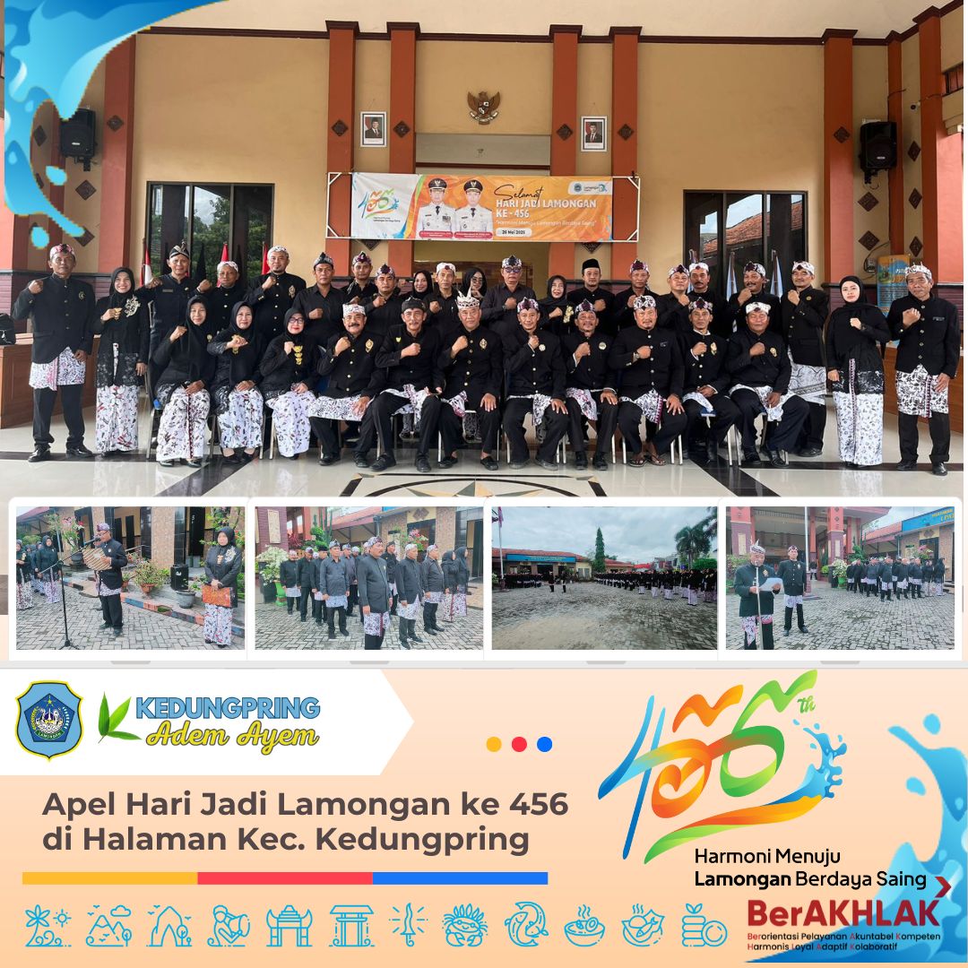 Apel Hari Jadi Lamongan ke 456 di Halaman Kec. Kedungpring
