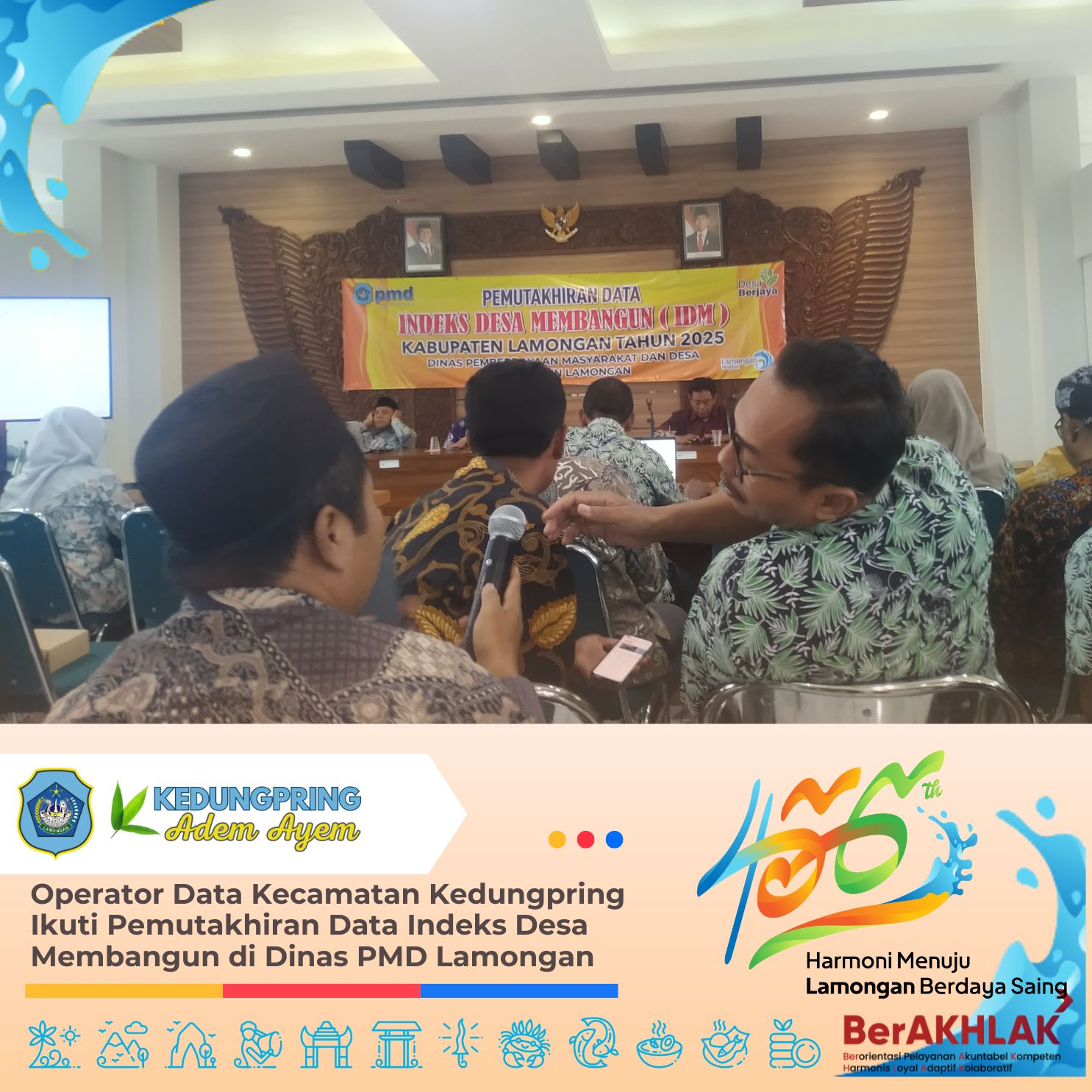 Operator Data Kecamatan Kedungpring Ikuti Pemutakhiran Data Indeks Desa Membangun di Dinas PMD Lamongan