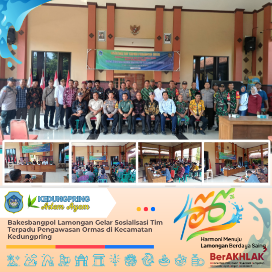 Bakesbangpol Lamongan Gelar Sosialisasi Tim Terpadu Pengawasan Ormas di Kecamatan Kedungpring