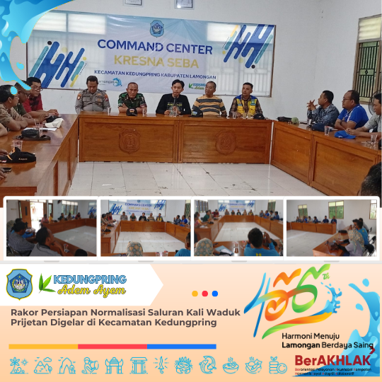 Rakor Persiapan Normalisasi Saluran Kali Waduk Prijetan Digelar di Kecamatan Kedungpring