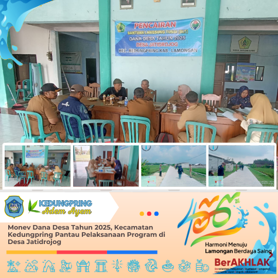 Monev Dana Desa Tahun 2025, Kecamatan Kedungpring Pantau Pelaksanaan Program di Desa Jatidrojog