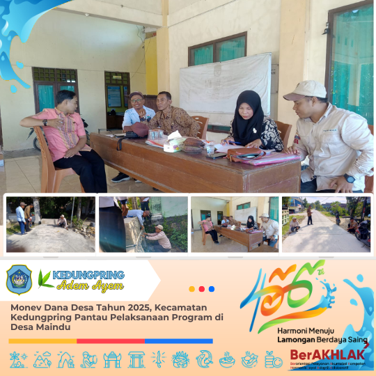 Monev Dana Desa Tahun 2025, Kecamatan Kedungpring Pantau Pelaksanaan Program di Desa Maindu