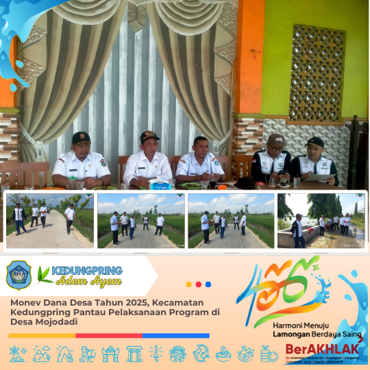 Monev Dana Desa Tahun 2025, Kecamatan Kedungpring Pantau Pelaksanaan Program di Desa Mojodadi