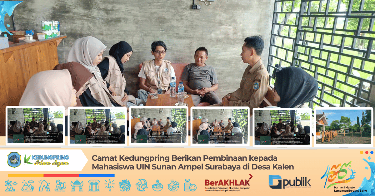 Camat Kedungpring Berikan Pembinaan kepada Mahasiswa UIN Sunan Ampel Surabaya di Desa Kalen