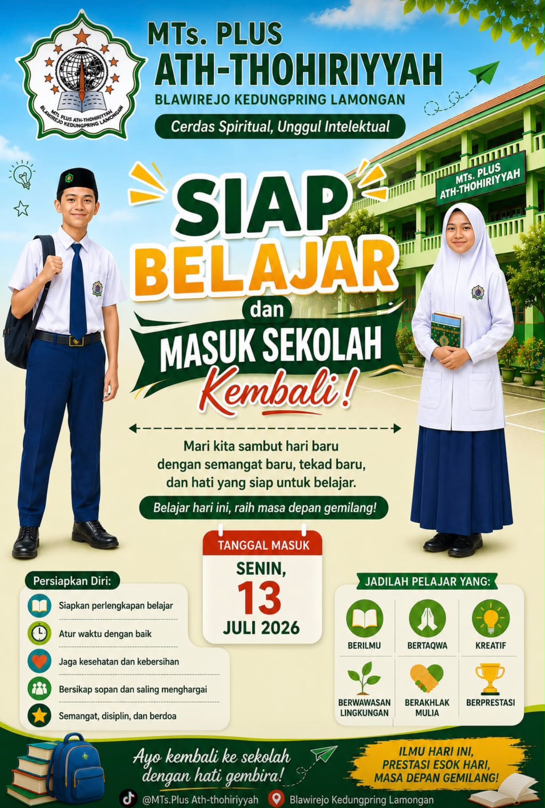 Foto: Mts. Plus Ath. Thohiriyyah Siap Belajar dan Masuk Sekolah Kembali