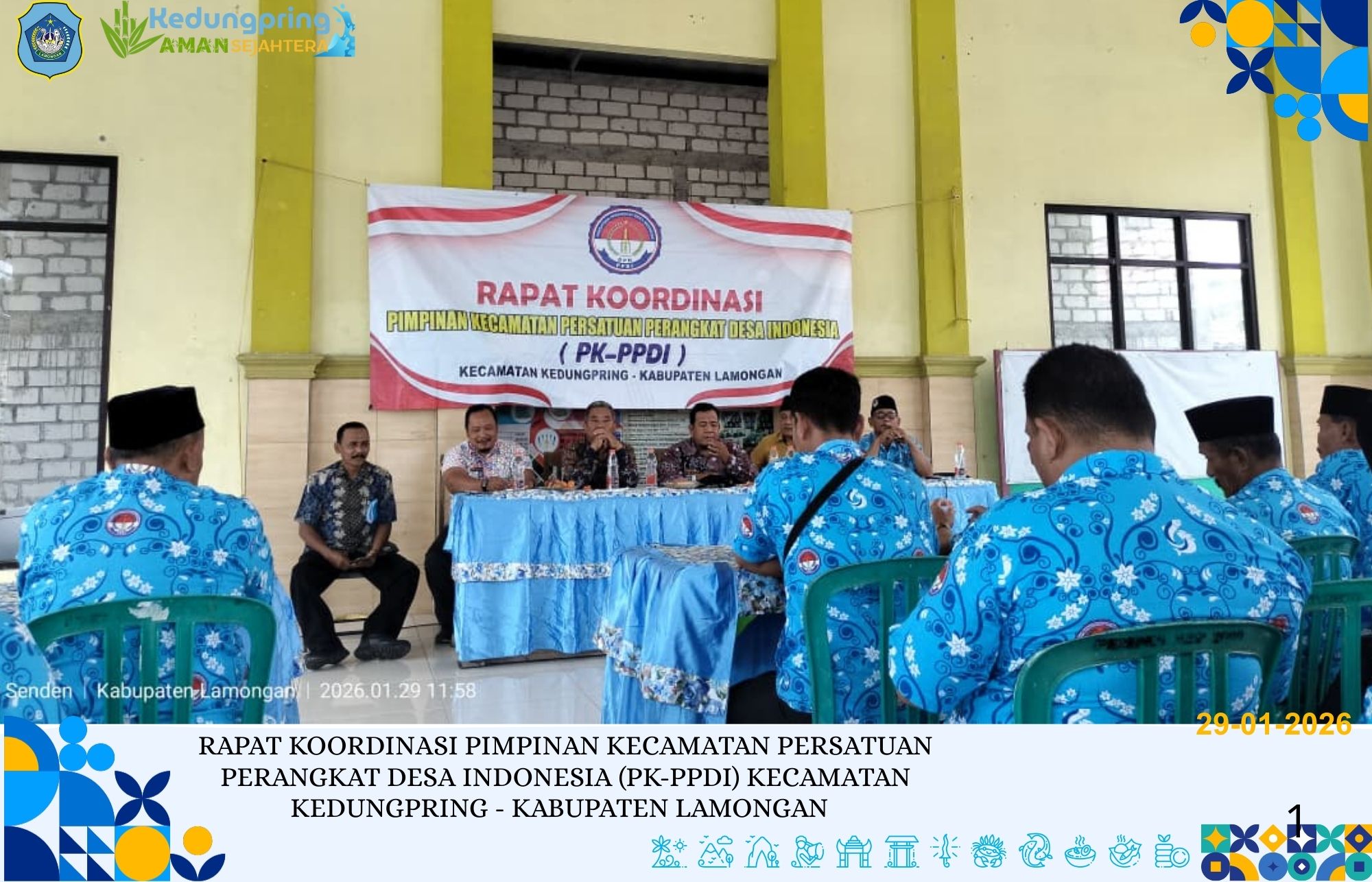 Foto: RAPAT KOORDINASI PIMPINAN KECAMATAN PERSATUAN PERANGKAT DESA INDONESIA (PK-PPDI) KECAMATAN KEDUNGPRING - KABUPATEN LAMONGAN