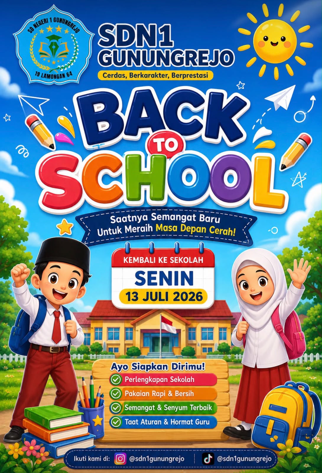 Foto: Back To School SDN 1 Gunungrejo
