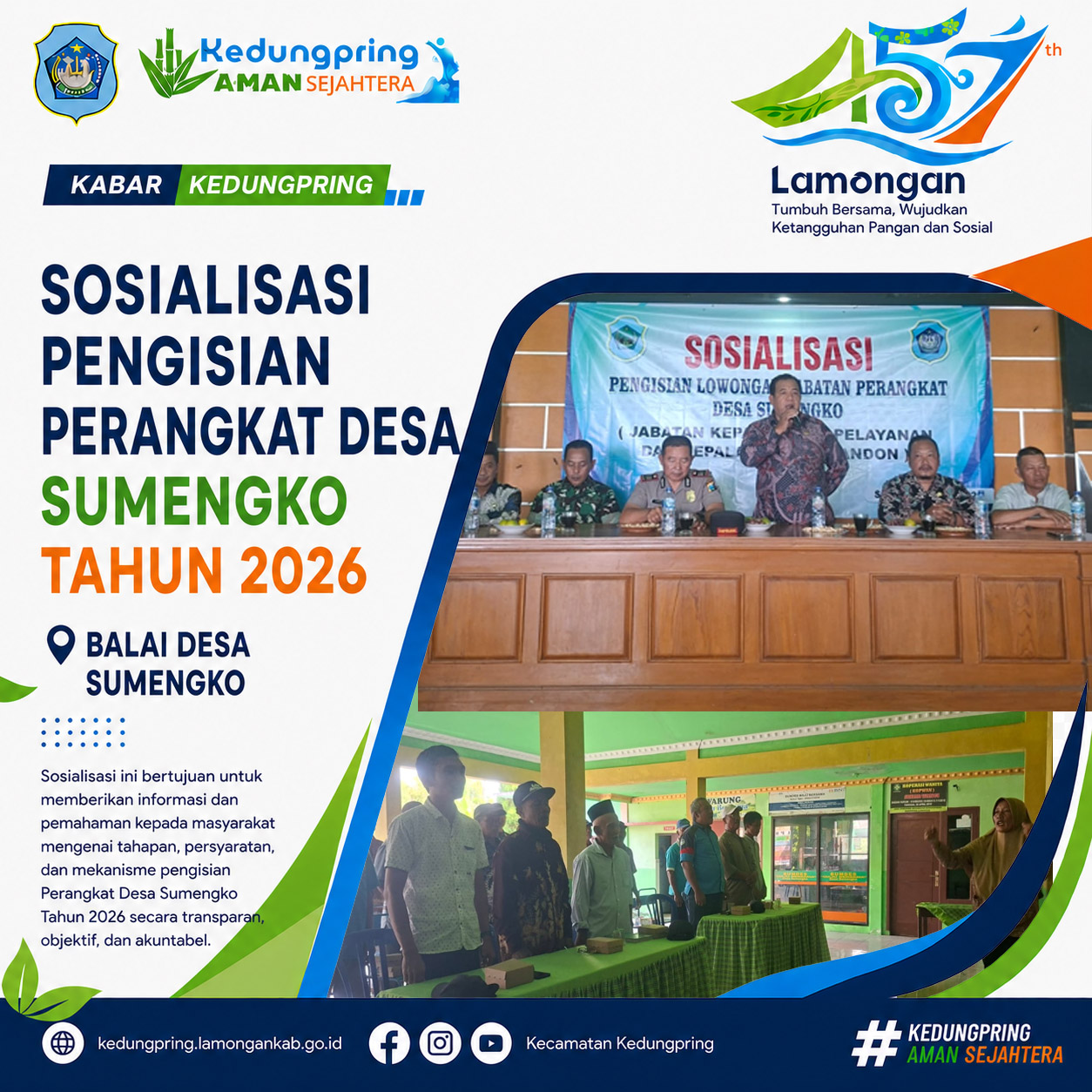Sosialisasi Pengisian Perangkat Desa Sumengko Tahun 2026