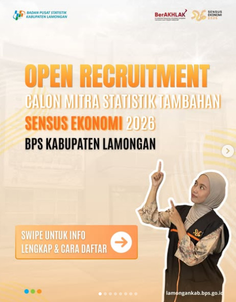 Foto: OPEN REKRUTMEN CALON MITRA STATISTIK TAMBAHAN