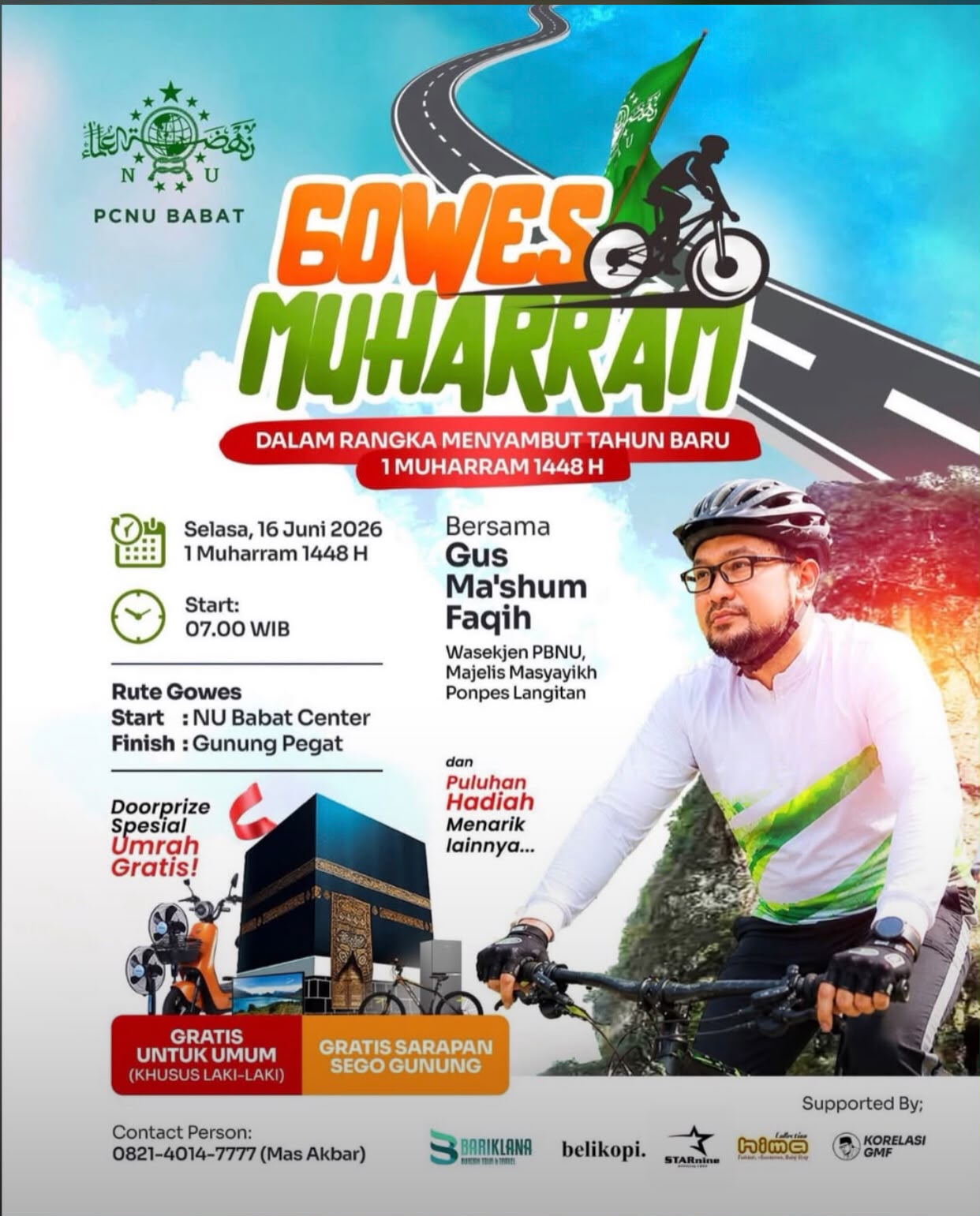 Foto: Gowes Muharram bersama Gus Ma'shum Faqih
