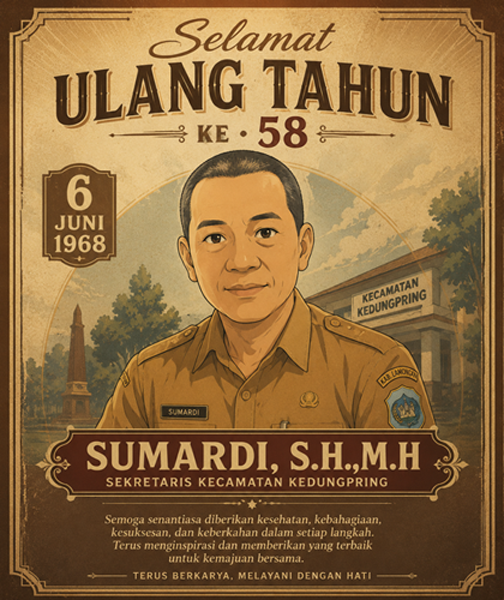 SELAMAT ULANG TAHUN KE-58