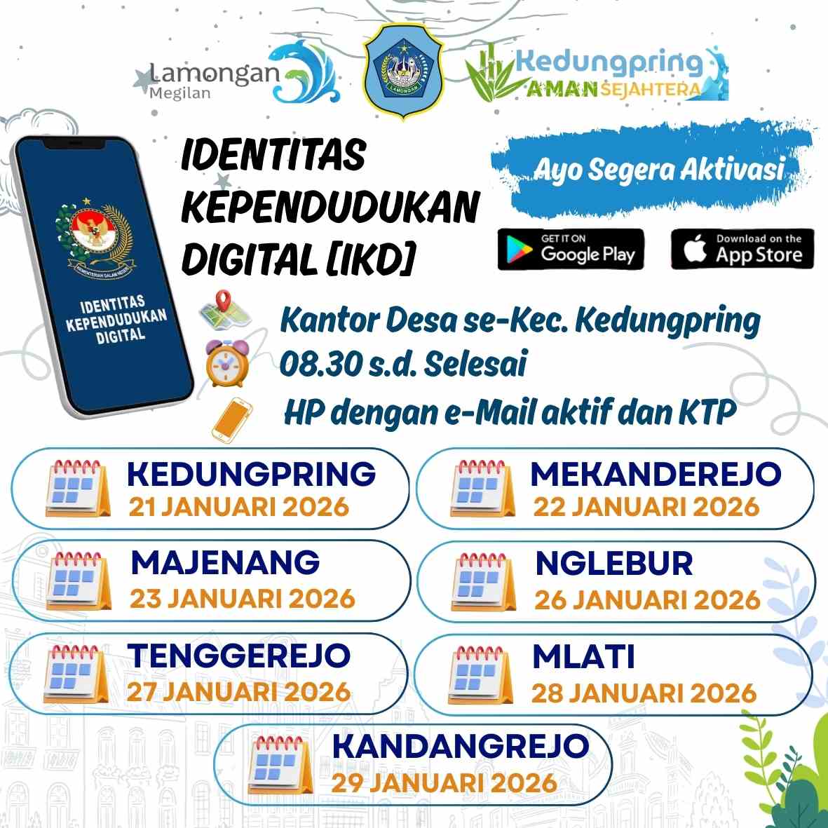 Foto: Aktivasi Identitas Kependudukan Digital (IKD) Kecamatan Kedungpring