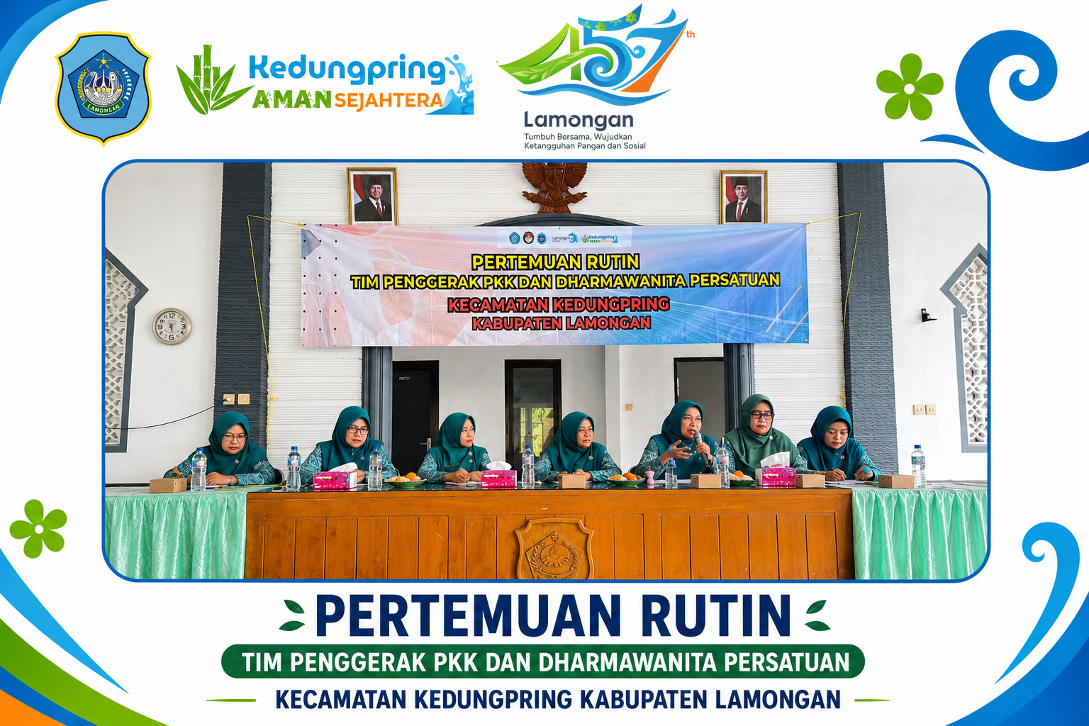Foto: Pleno TP PKK Kecamatan Kedungpring Bahas Posyandu 6 SPM dan Pengelolaan Sampah di Balai Desa Sidobangun
