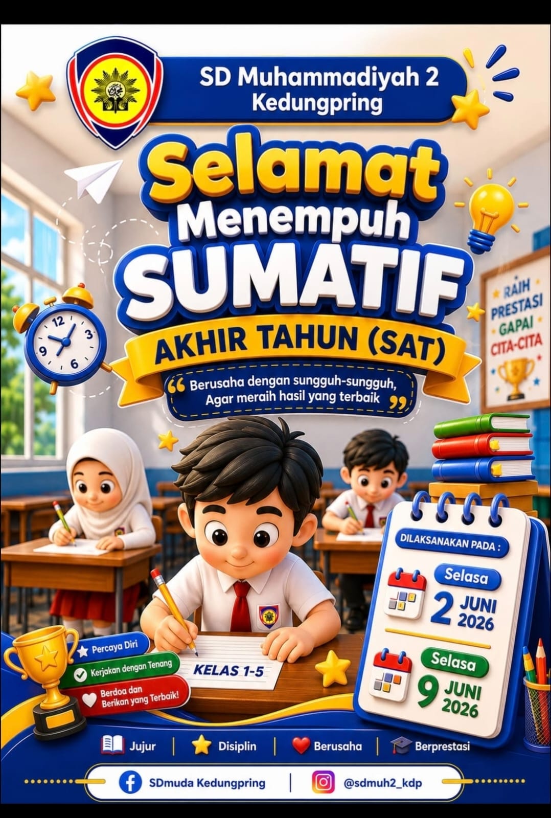 Foto: Selamat Memempuh PSAT SDN Muhammadiyah 2 Kedungpring